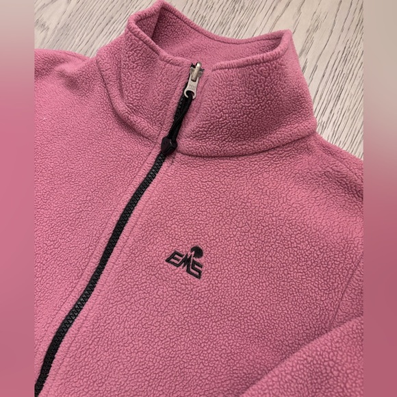 EMS Mauve Zip Up Fleece Jacket Size S - Picture 3 of 6